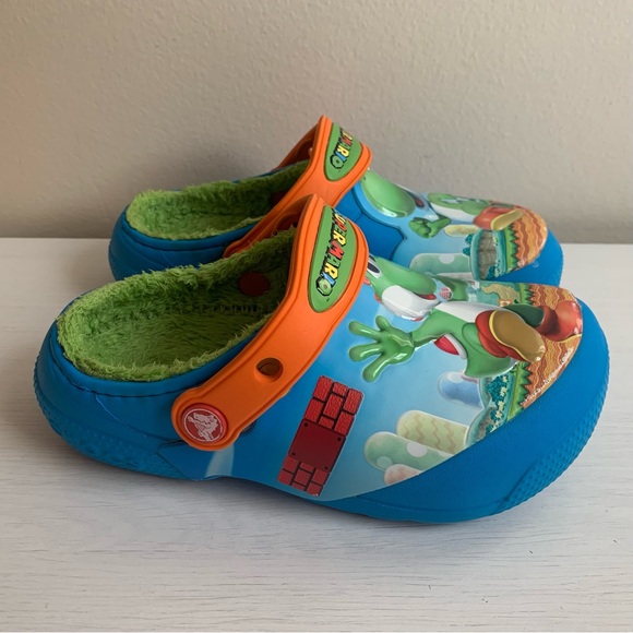 CROCS Other - Crocs Kids Super Mario Yoshi Lined Clogs Sandals